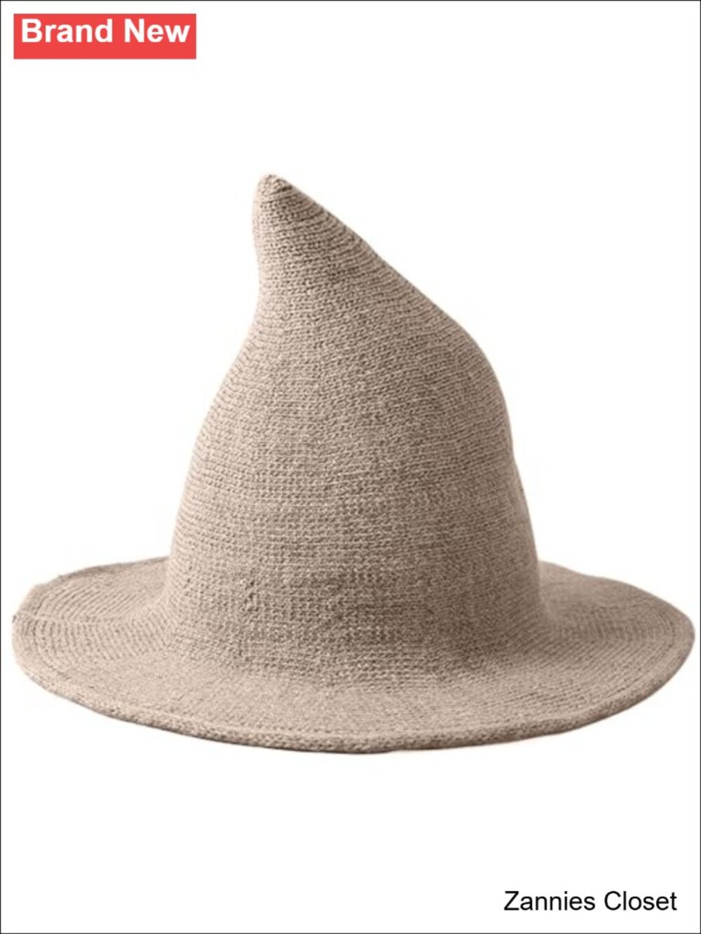 👻 Witch Wool Blend Hat Wide Brim Foldable Cap Halloween Cosplay Costume Party